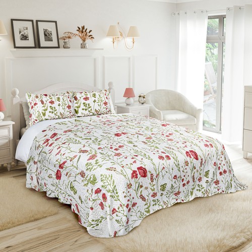 Set copriletto 3pz trapuntato - set,