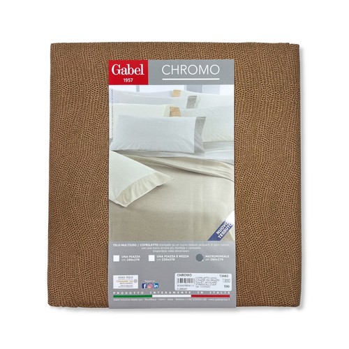 Copriletto gabel chromo - chromo, cognac